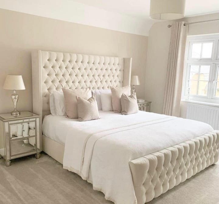 Wingback Beds — upholstered luxury bed frame